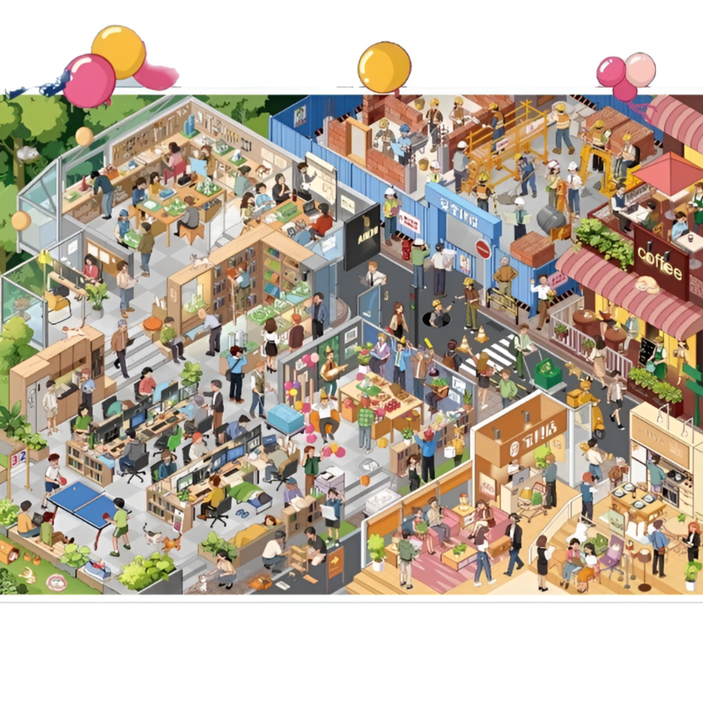 3d 방꾸미기 스티커 특대형 건축사무소 - 상품 이미지