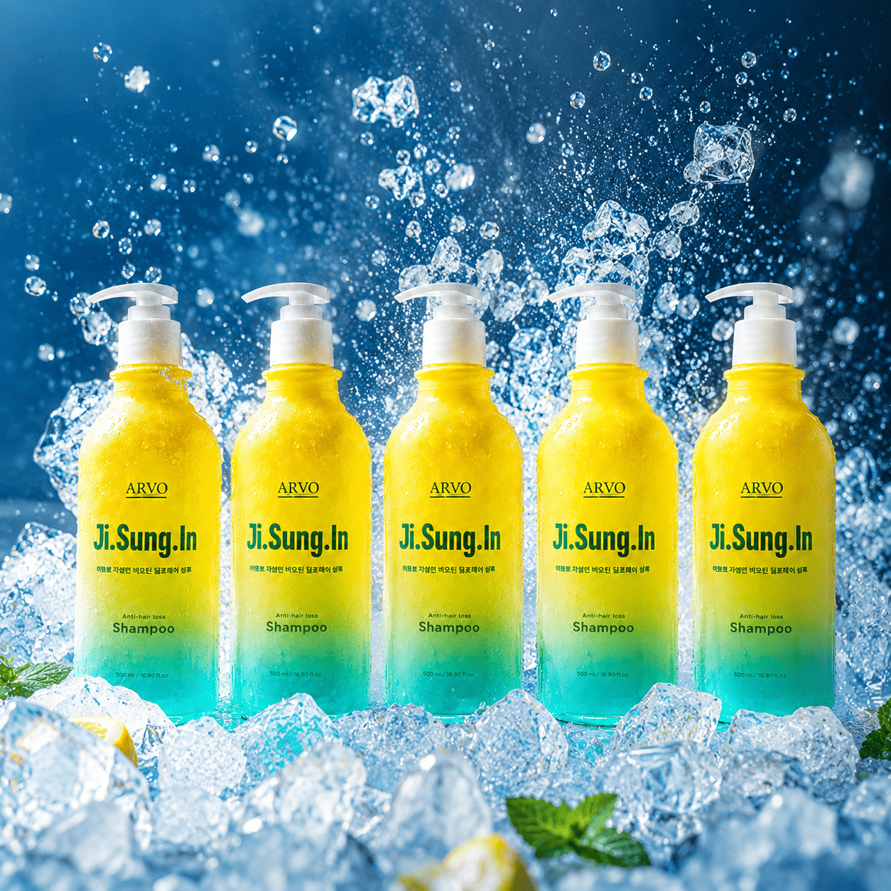아르보 지성인 비오틴 탈모완화 지성두피 약산성 물샴푸 두피케어 레몬민트, 500ml, 5개 - 상세 이미지 2
