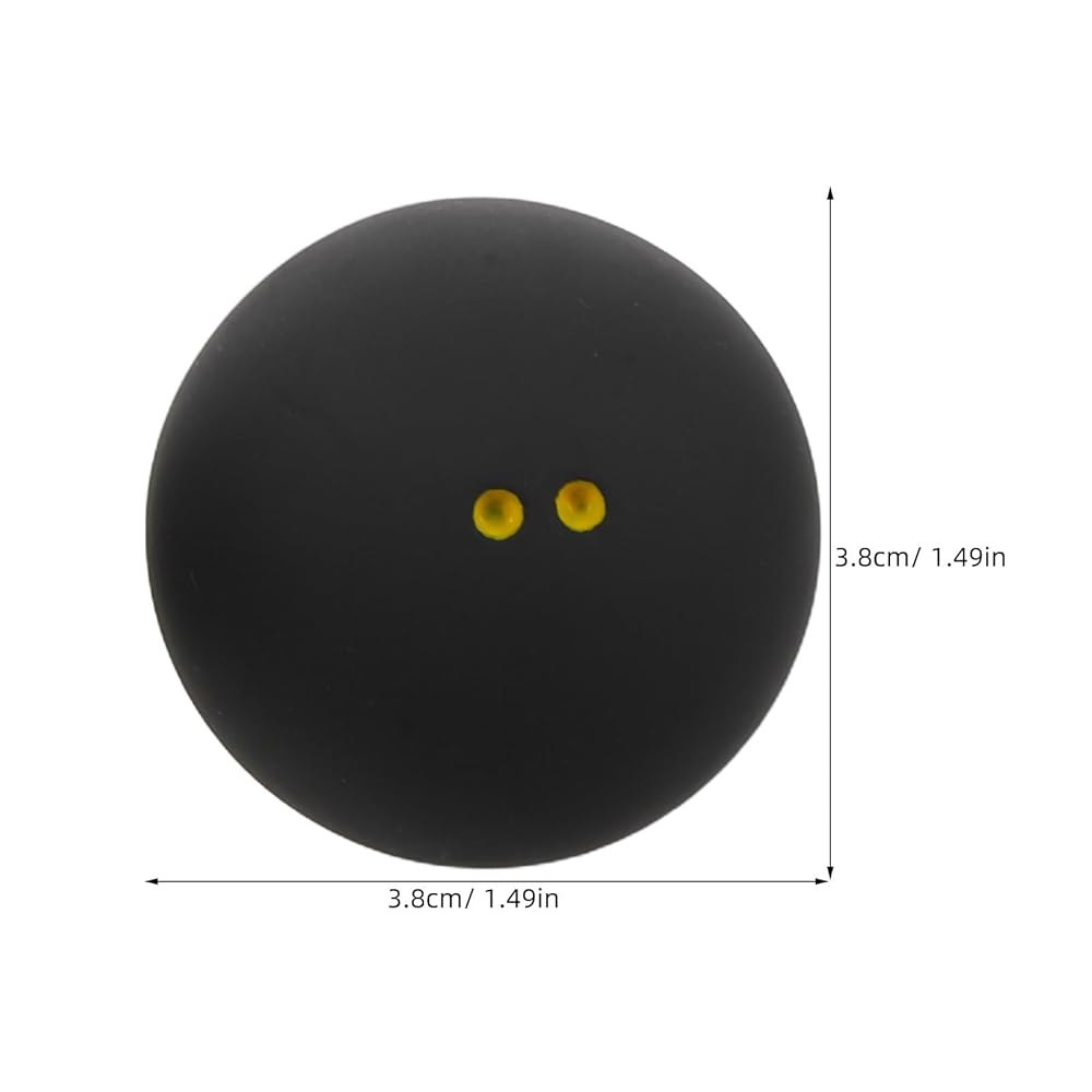 NUOBESTY 더블 옐로우 도트 스쿼시 볼 및 3팩 공식 3.5cm(1.49인치) 경기 연습용, 지름 장비 공, 고탄성 라켓 훈련 초보자 스포츠 - 상세 이미지 2