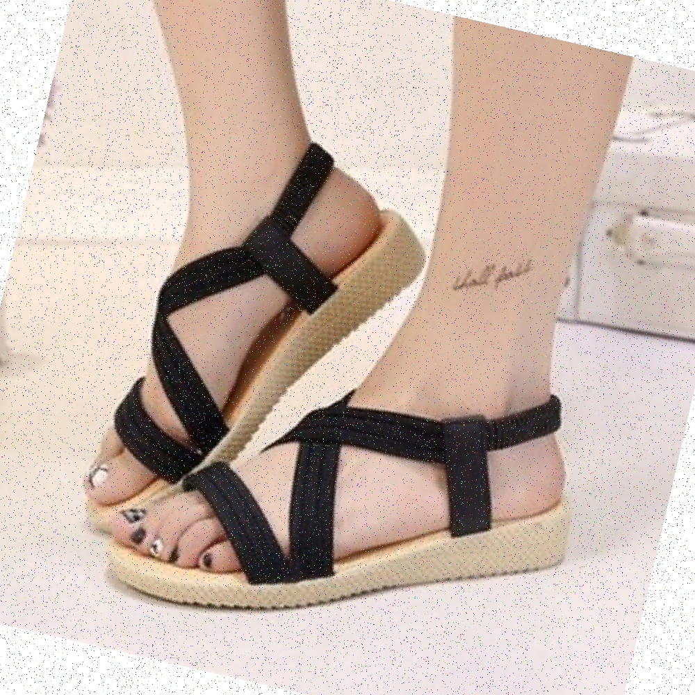 스트랩샌들샌들샌달 샌달여성신발 여름외출 여성용 웨지힐 끈디자인 발편한 - 상품 이미지