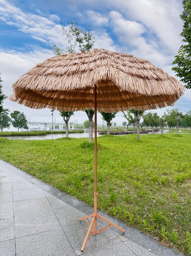 홀딩 야외파라솔 인쇄 야외용 우산 초가 밀짚 대형 패션 원목 디자인 캠핑 낚시 카페 감성 - 상세 이미지 4