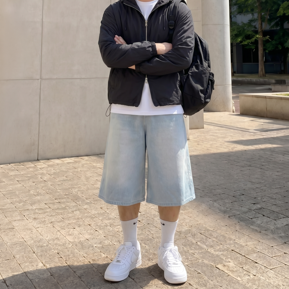 남자버뮤다청반바지 남자청반바지 남성버뮤다팬츠 이미지 4