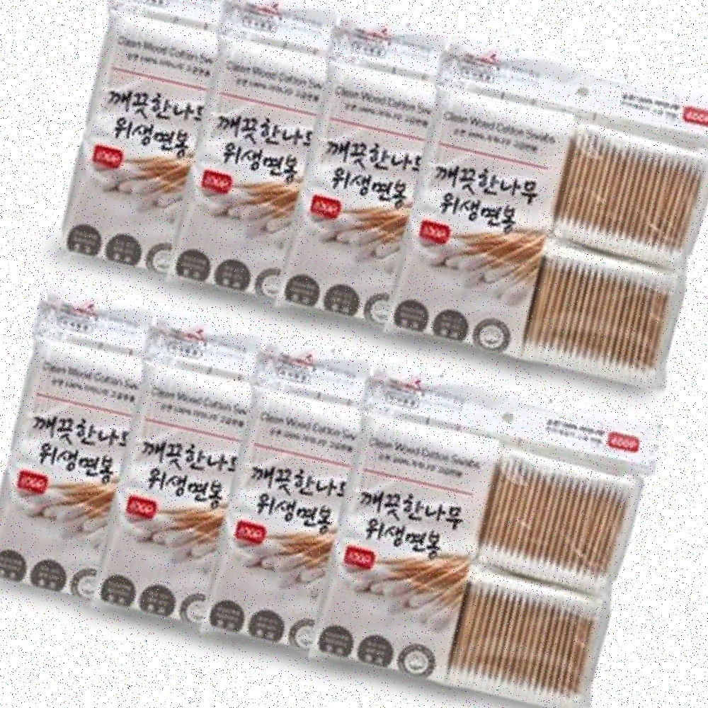 귀세정나무위생면봉 위생면봉 가족위생관리 성인남녀 귀청소 나무스틱형태 순면 대용량팩 - 상품 이미지