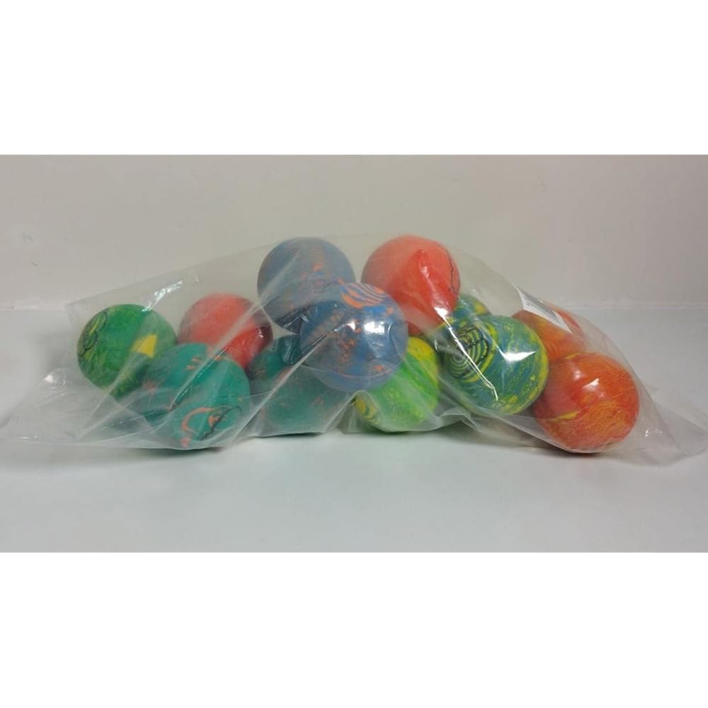 Sky Bounce Balls 레인보우 컬러 고무 캐치, 게임용, 라켓볼, 기타 고무(12팩) 핸드볼, 할로우 및 지름 스틱볼, 5.7cm(2 프리미엄 1/4인치) 핸드볼(핸드볼) 상품 이미지