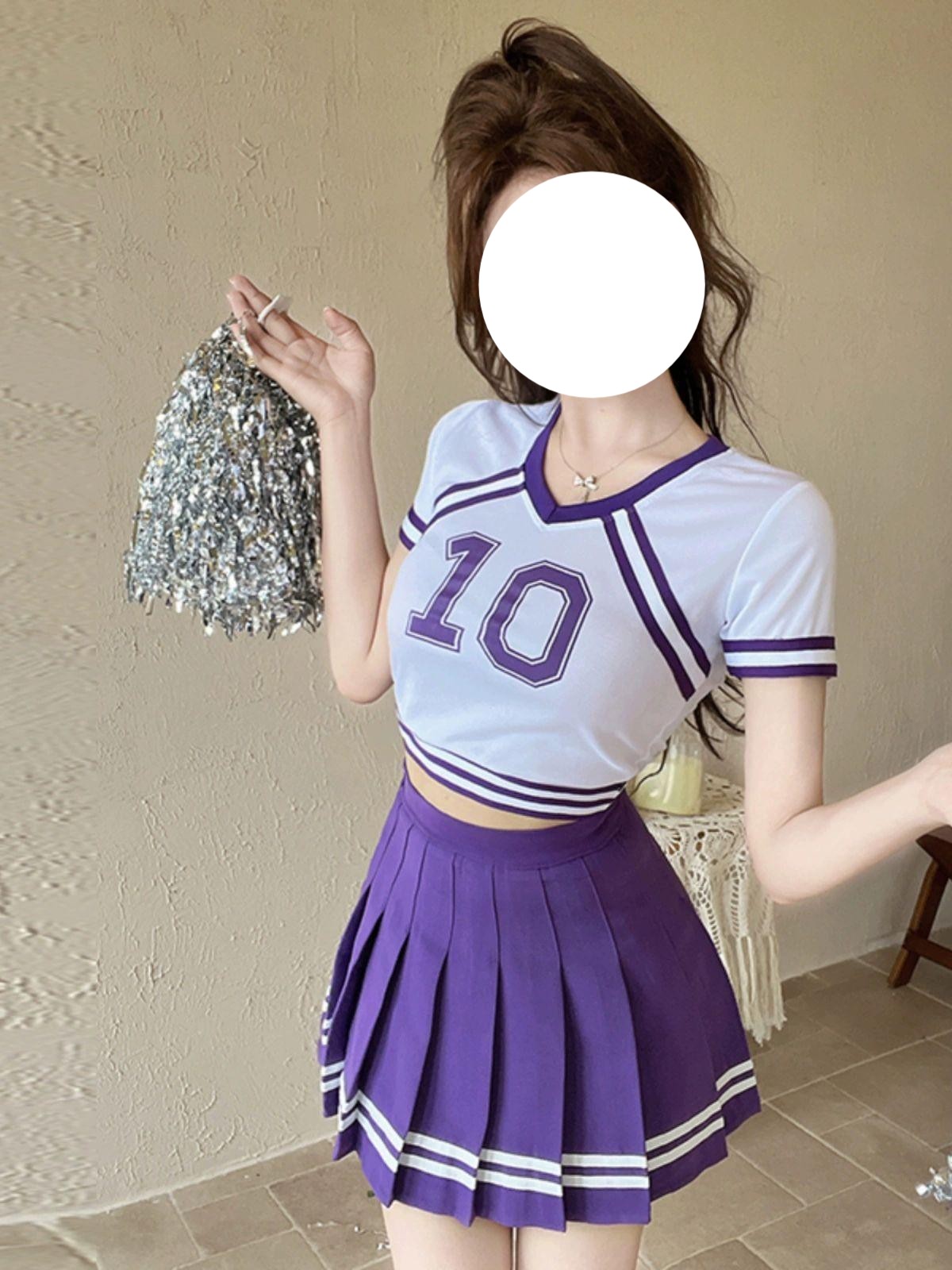 치어리더 옷 공연 치어리딩의상 치어리딩복 댄스 단체 588 상의 XS - 상세 이미지 2