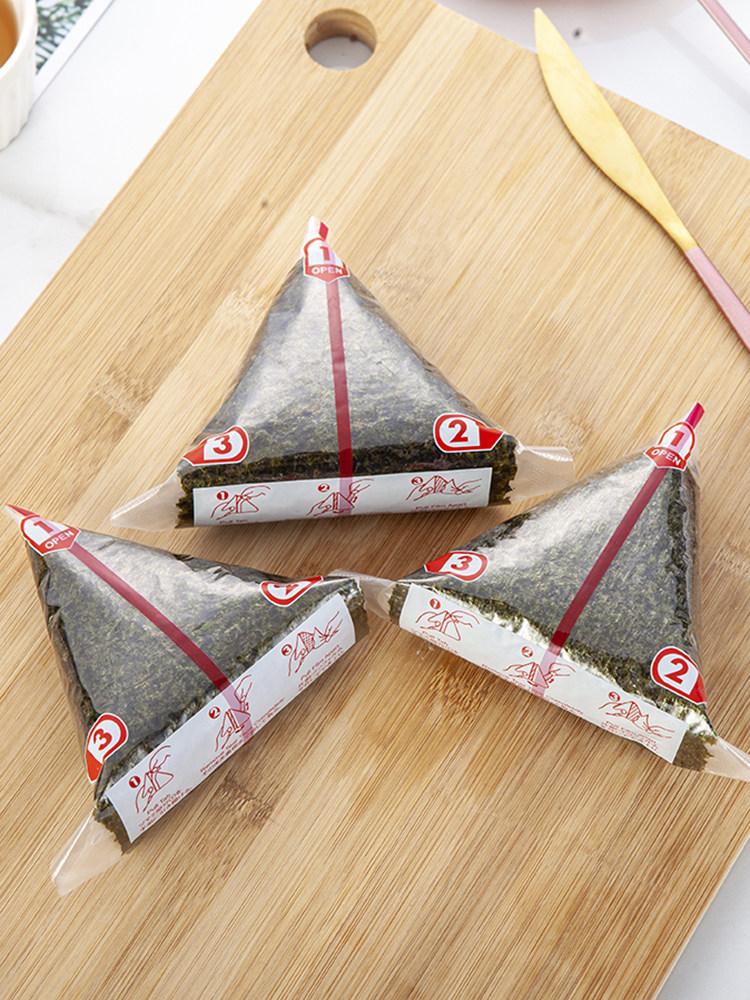 삼각김밥 포장지 100매 비닐 주먹밥 미니 소풍 이중층 밥알 봉투 100개 - 상세 이미지 4