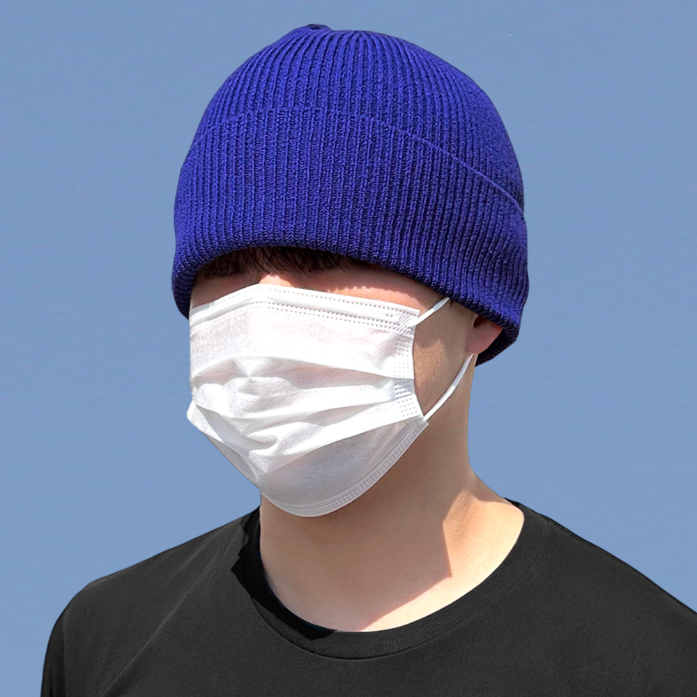 64cm 빅사이즈 코튼 슈퍼 숏 비니 챙없는 대두 니트 모자 남자 여자 여름 얇은 항암 이미지 2