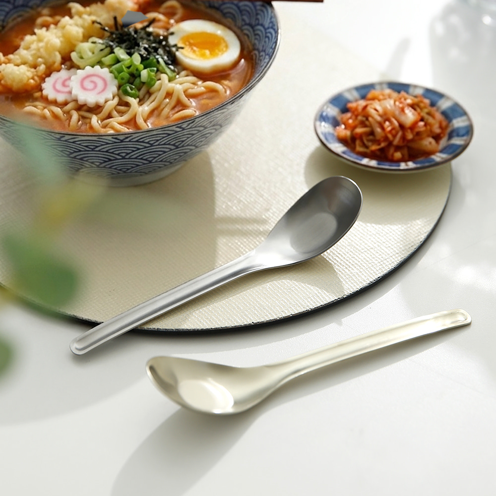 넓은 스푼 팥빙수 디저트 우동 국물 큰 빙설 대형 304스텐 스파게티 레스토랑 숟가락 이미지 7