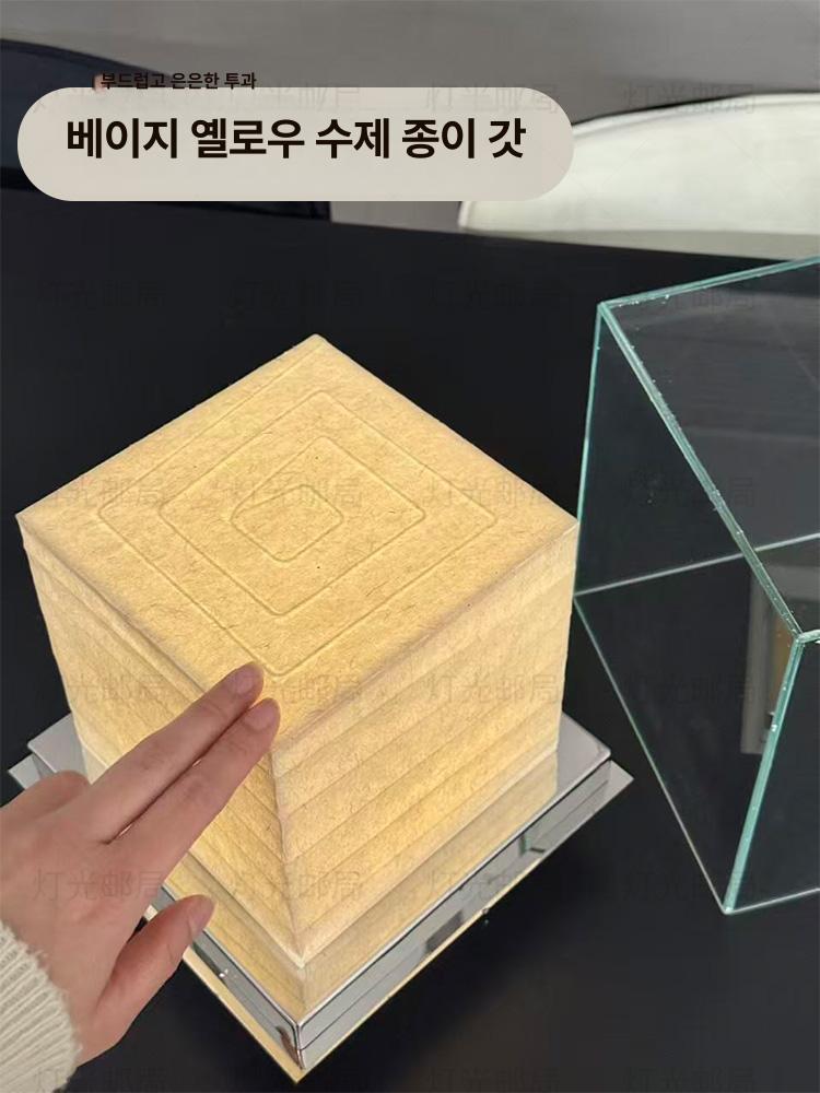큐브 테이블램프 조명 호텔 무드등 테이블 대형 20cm 98 솔리드 웜 A - 상세 이미지 2