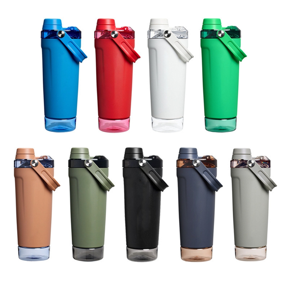 휴대용 헬스 텀블러 500ml 운동쉐이크 보온 보냉 손잡이 대용량 차량용 블랙500ml - 상세 이미지 2