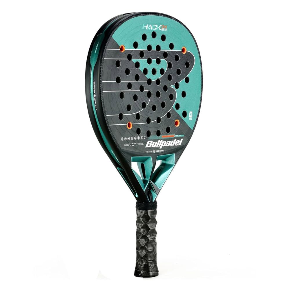 BULLPADEL Padel Racket HACK 04 하이브리드 파델 밸런스 파키토 하이 코어 및 공기 3D 역학 다이나믹 트라이코어 트라이카본 컨트롤 멀티Eva 나바로 안정성 - 상세 이미지 2