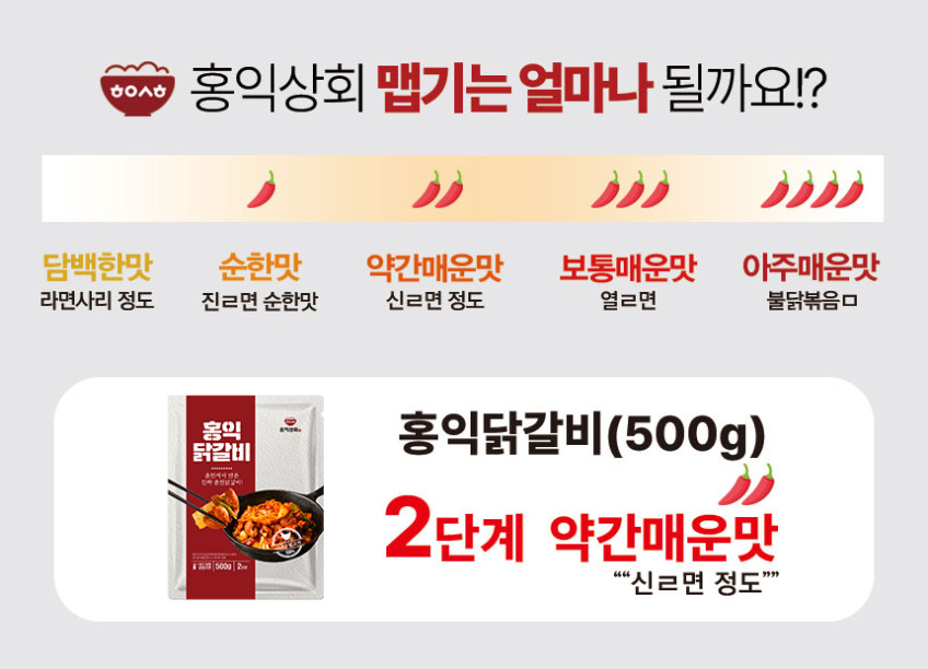 홍익상회 춘천 홍익 닭갈비 국내산 닭고기 캠핑 음식 500g, 3개 판매처 상세 정보 이미지 1