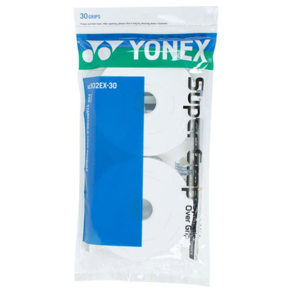 Yonex Super Grap 30팩 라켓 그립, 화이트 - 상품 이미지