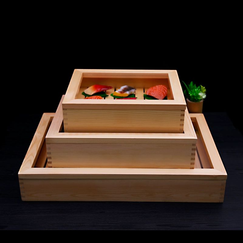 편백나무 네타박스 다용도 상자 히노끼 사시미 접시 소 35x28x9.8cm - 상세 이미지 4