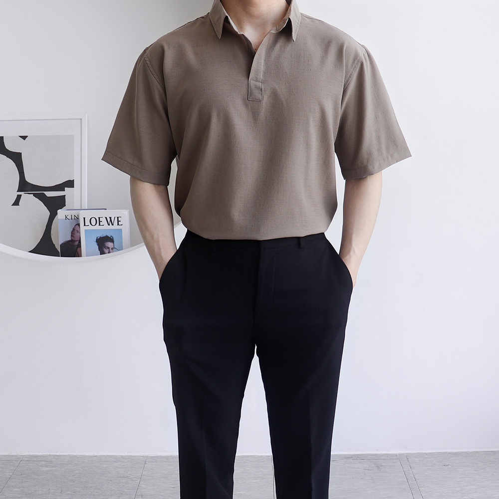 오버핏카라티 링클프리반팔 남자흰티 - 상세 이미지 5