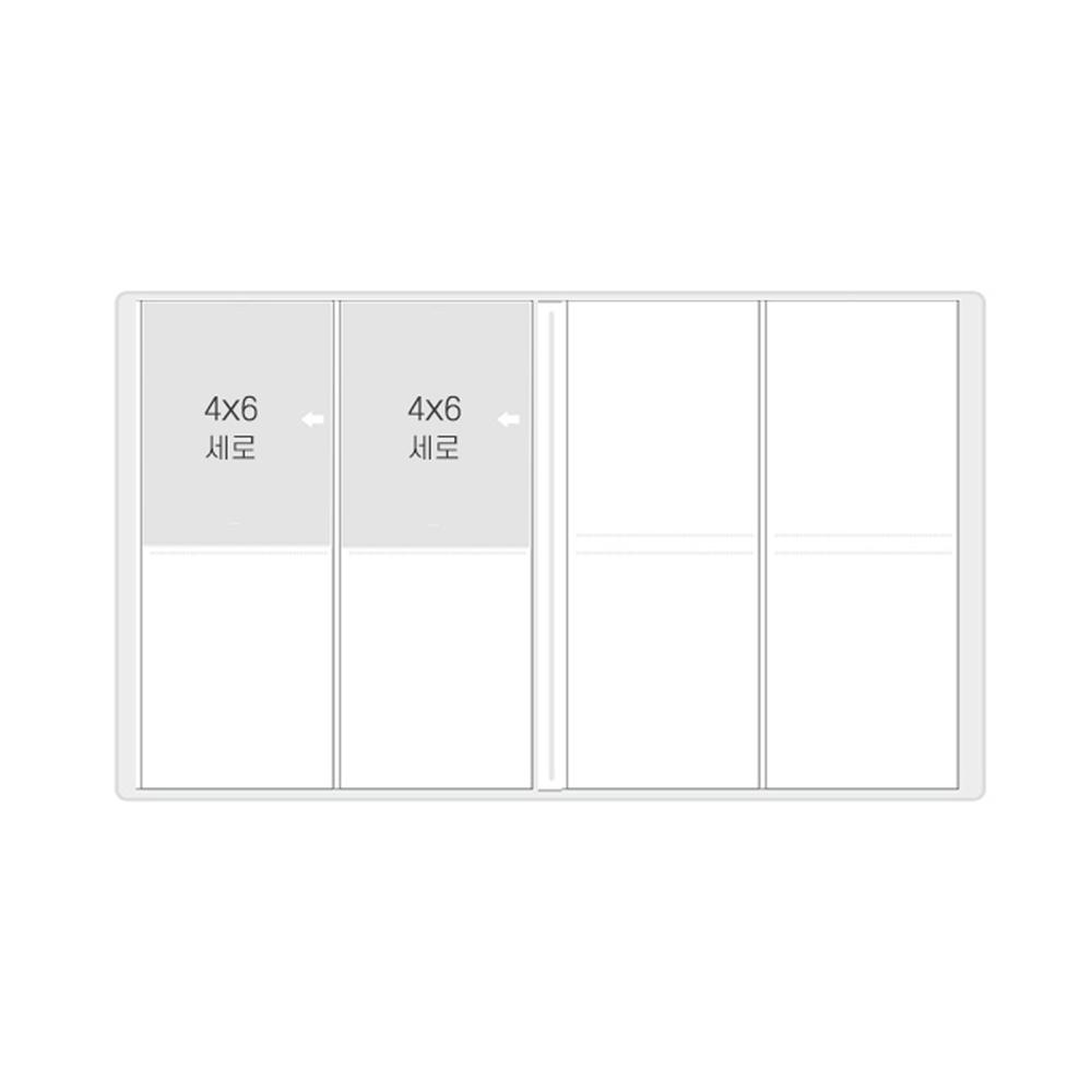 문구백서 포켓앨범 4x6 세로타입 대용량 3권세트 720장 무지앨범 케이스포함 - 상세 이미지 3