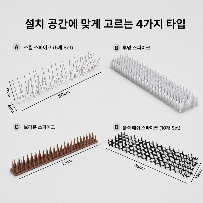 실외기 비둘기퇴치망 버드스파이크 베란다 난간 창틀 조류방지 그물망 투명 브라운 스틸 - 상세 이미지 4