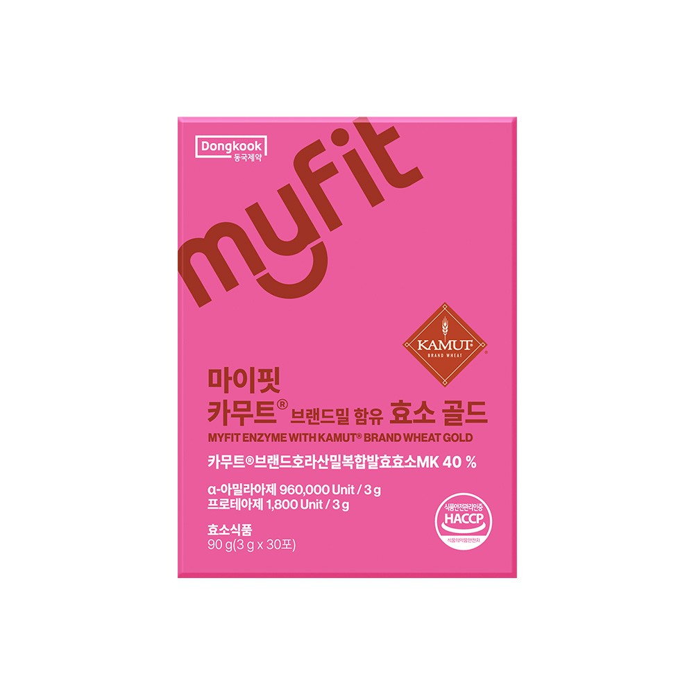 [3개월] 동국제약 마이핏 카무트 브랜드밀함유 효소 골드 곡물 발효 역가수치 30포, 3개 이미지 3