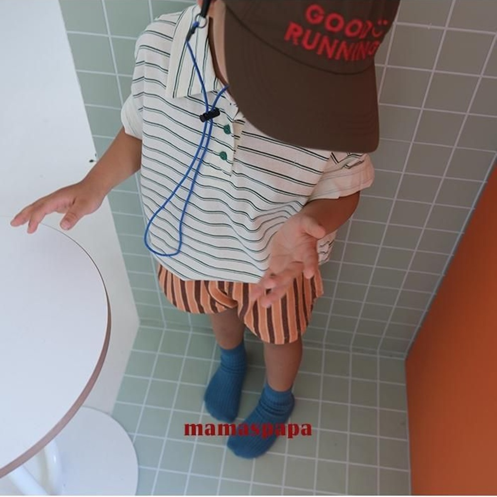 보아투 유아 마마스파파 만다린팬츠 S~XL 여름 스트라이프 반바지 남아 여아 키즈 데일리 - 상세 이미지 3