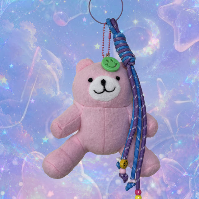 [re-born] 케이키키 빈티지 곰 인형 키링 파라코드 스트랩 가방고리