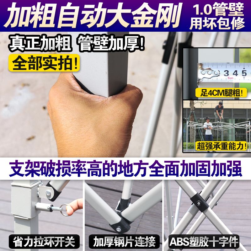 야외천막 방수 간이 바람막이 접이식 캐노피 그늘막 텐트 행사용 대형 주차장 자바라 이동식 - 상세 이미지 5
