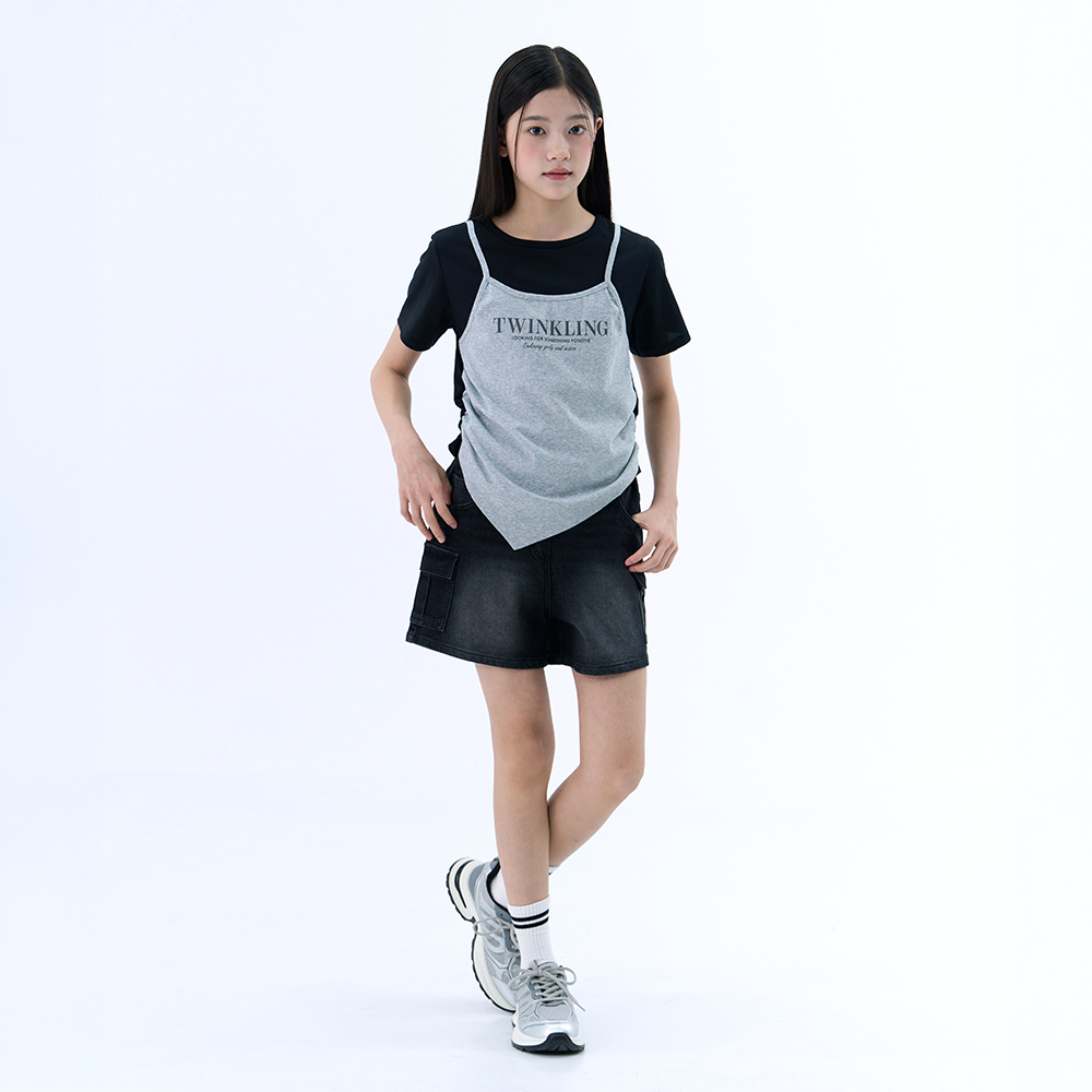 더데이걸 카고 워싱 반바지 TGTH26303 - 상세 이미지 3
