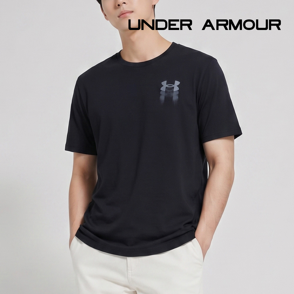 언더아머 반팔티셔츠 UA 블러 로고 SS 남성 블랙 6009245-001 - 상세 이미지 2