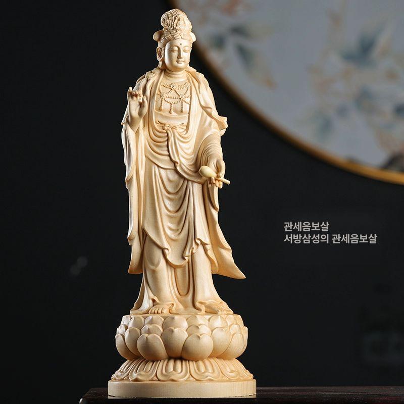 관세음보살 불상 아미타 삼존불 불교용품 대형 사찰 20cm 아미타불 - 상세 이미지 3