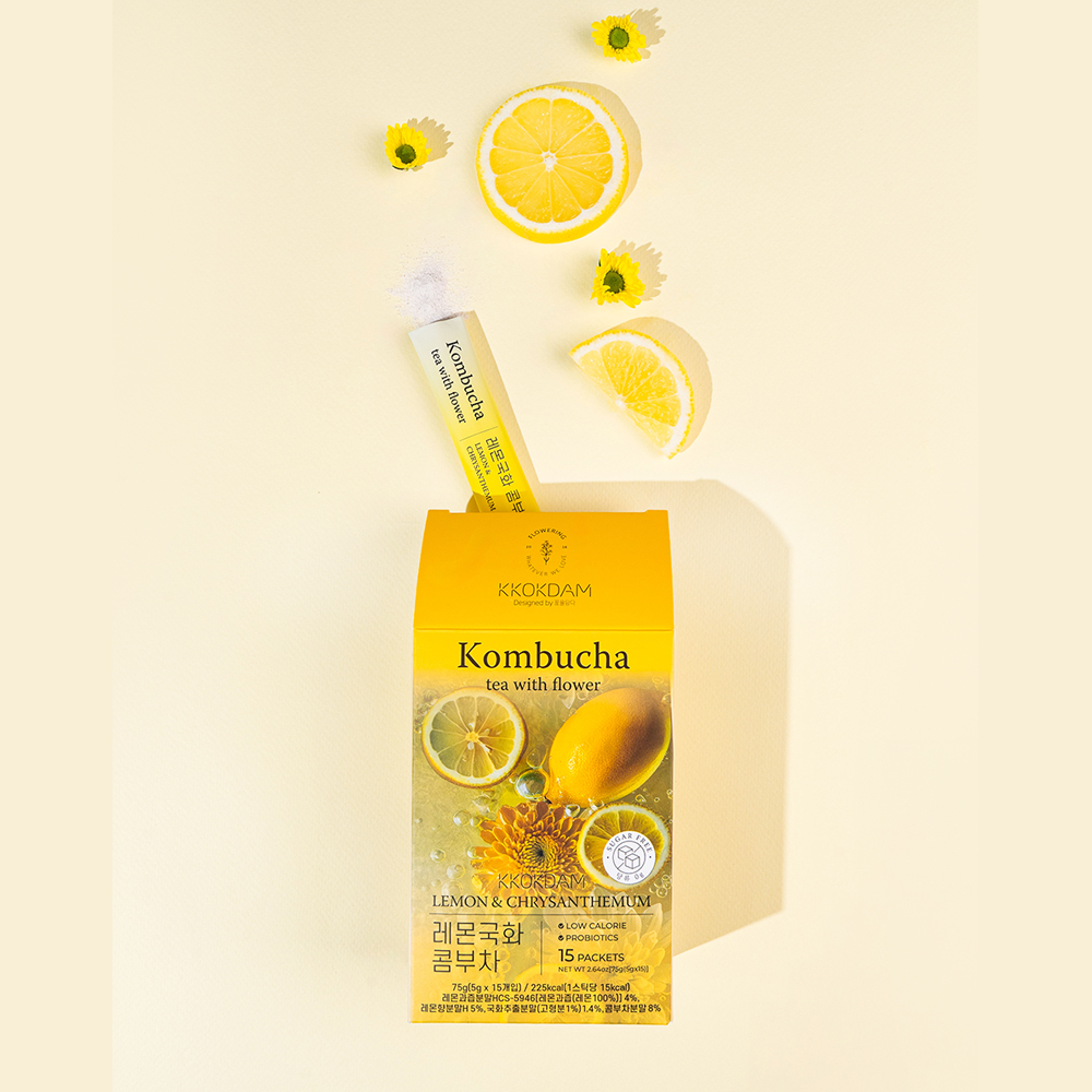 꽃을담다 플라워 콤부차 레몬국화 15개입 - 상세 이미지 4