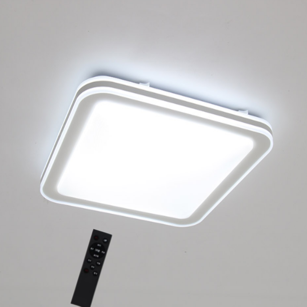LED 리모컨 사각 방등 안방등 전등 75W, 주광색주백색전구색 - 상품 이미지