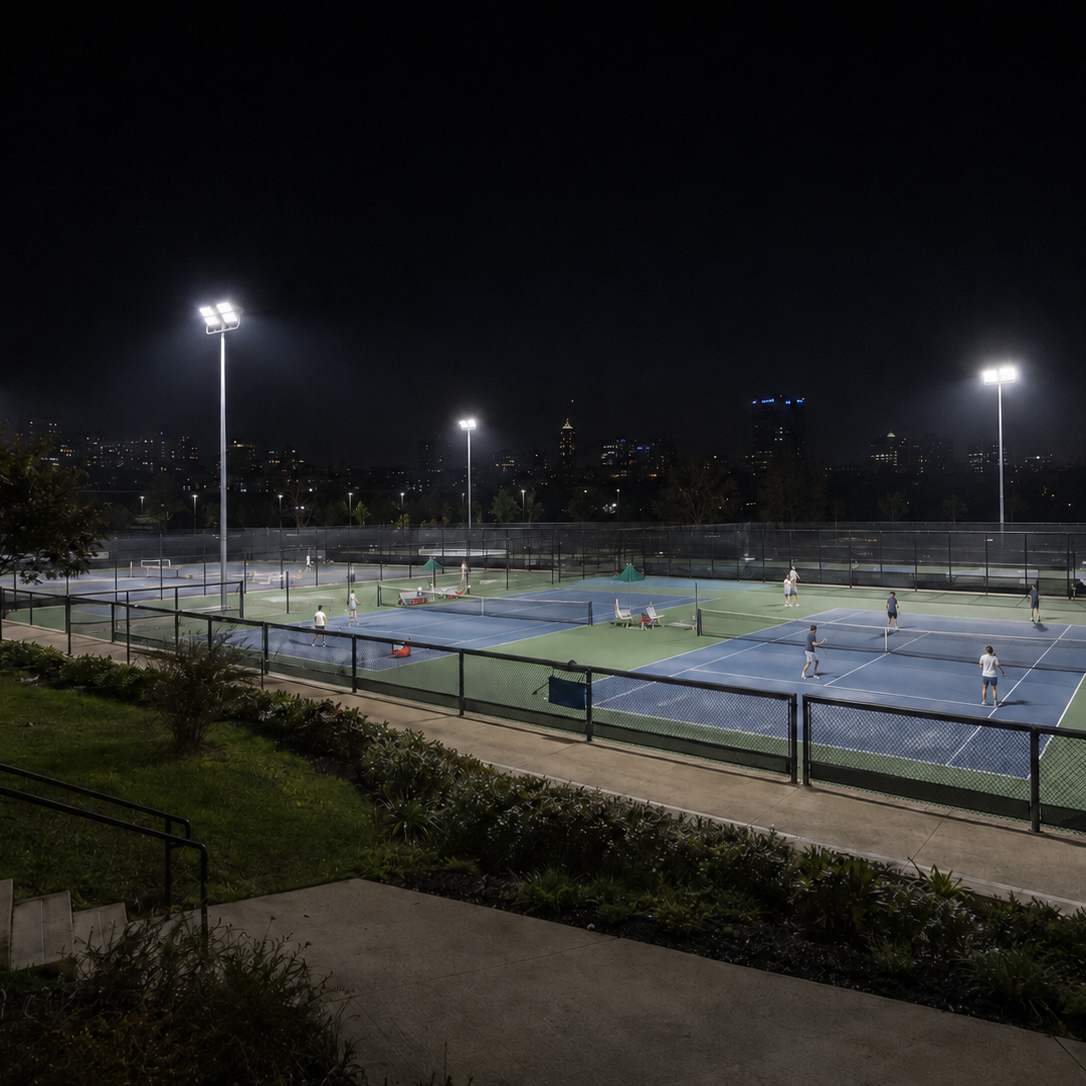 국산 LED 고출력 투광등 200W 스포츠 조명 투광기 아파트 주차장 전기 가로등 보안등 이미지 7
