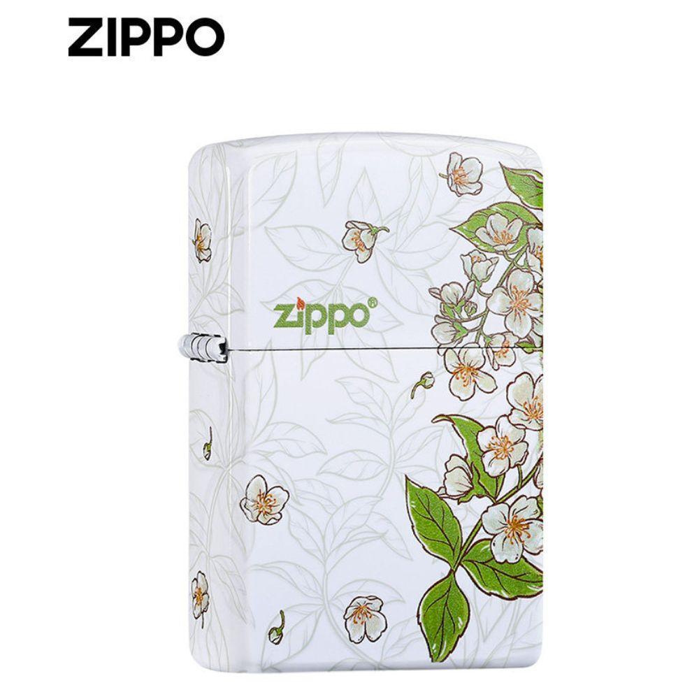 ZIPPO 라이터 자스민 방풍 기름 오일 일러스트 클래식 - 상세 이미지 5
