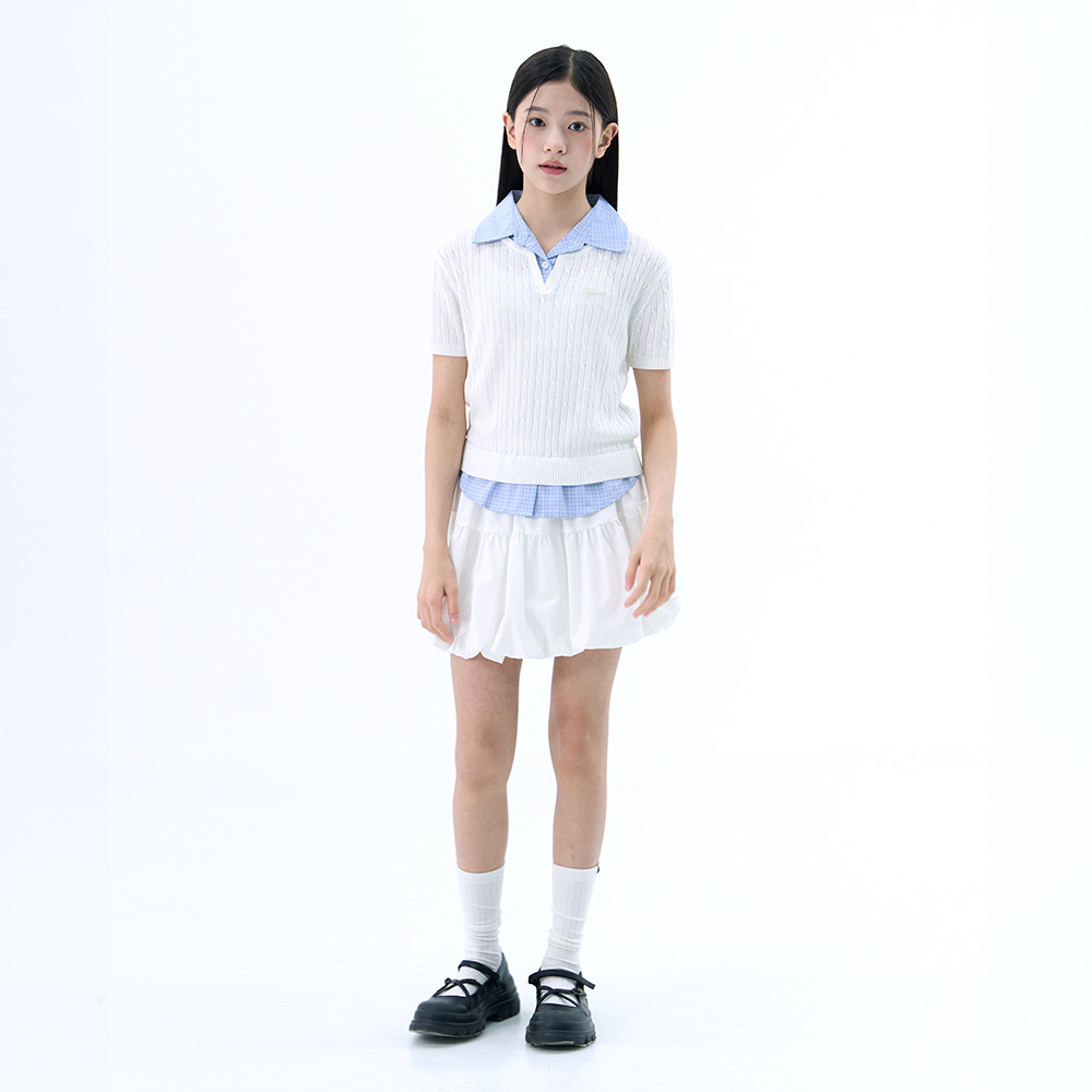 더데이걸 셔츠 일체형 레이어드 니트 스웨터 TGRA26501 - 상세 이미지 2