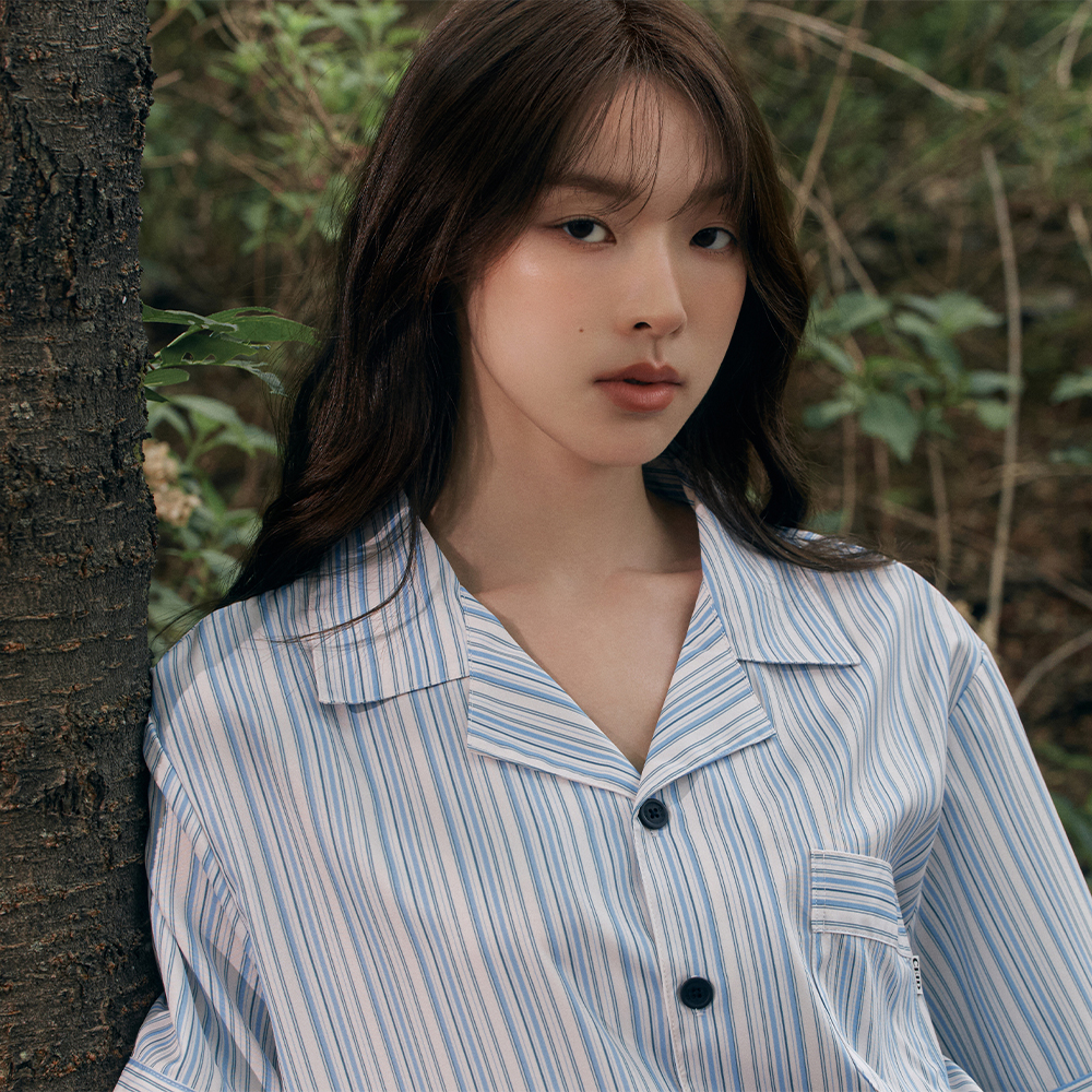 [최미나수 PICK] [uni] 클래식 페일 호리즌 반팔 파자마 셋업 이미지 4