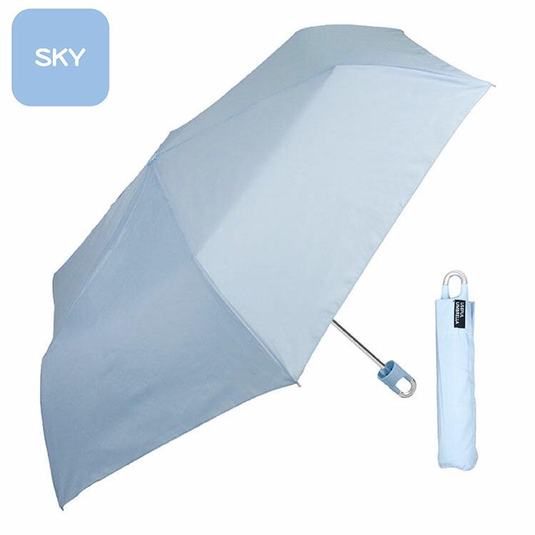초경량 접이식 우산 55cm 파스텔 무지 카라비너 타입 휴대용 일본직접수입 한국발송 블랙 이미지 8
