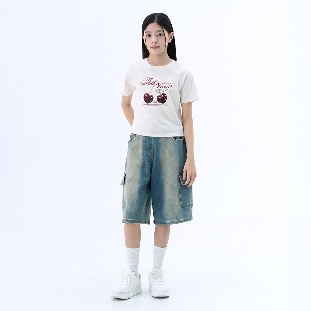 더데이걸 쿨 크롭 반팔티 TGRA26506 - 상세 이미지 3