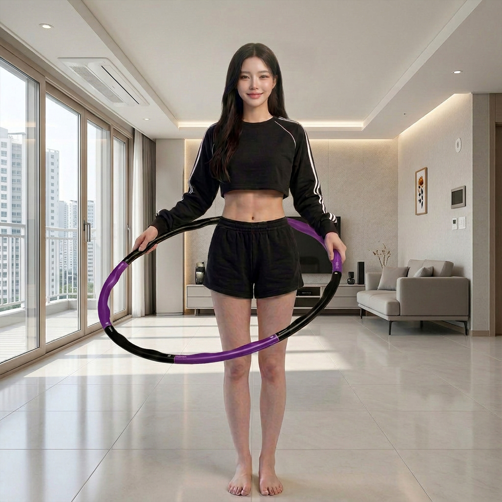비핏 훌라후프 뱃살 다이어트 쾌변효과 지압 가정용 실내 초급용1.2kg - 상세 이미지 4