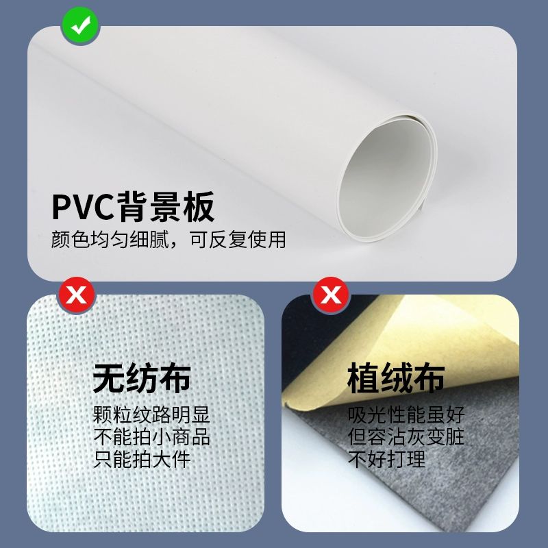 증명사진배경지 촬영 천 방송 꾸미기 흡수 빛 벽지 방 보드 PVC 무광검정 30x60cm - 상세 이미지 4