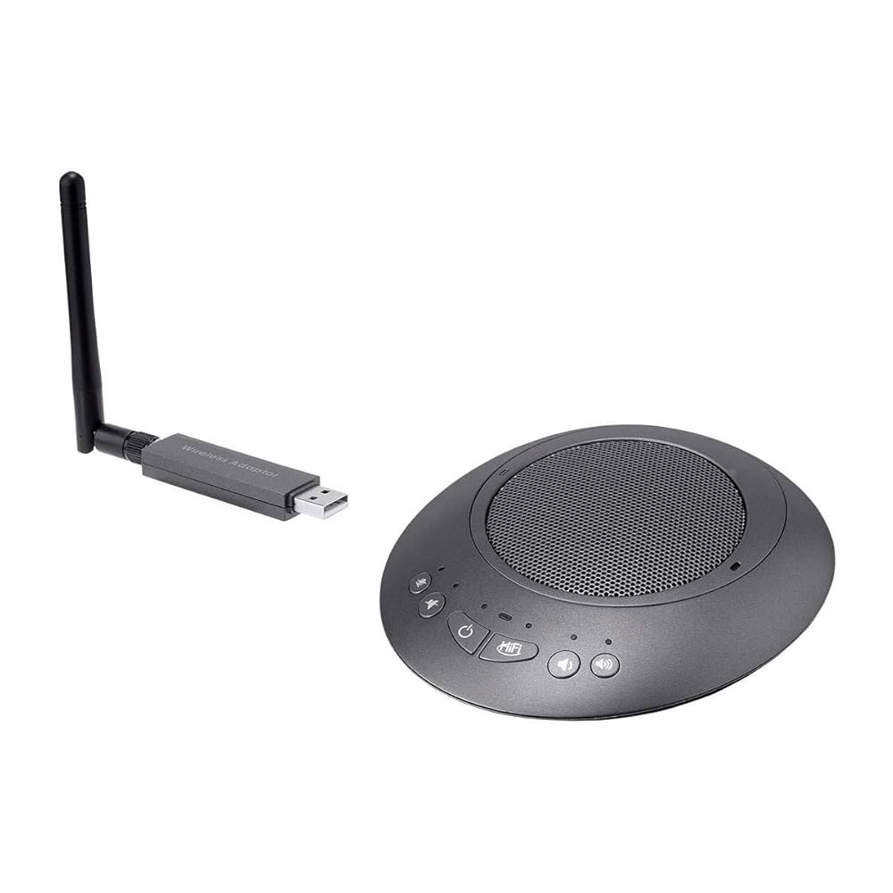 모노프라이스 무선 옴니 디렉셔널 USB 회의실 마이크 및 스피커의 워크스트림, 360도, 노이즈 에코 캔슬링 기능 제공 - 상품 이미지