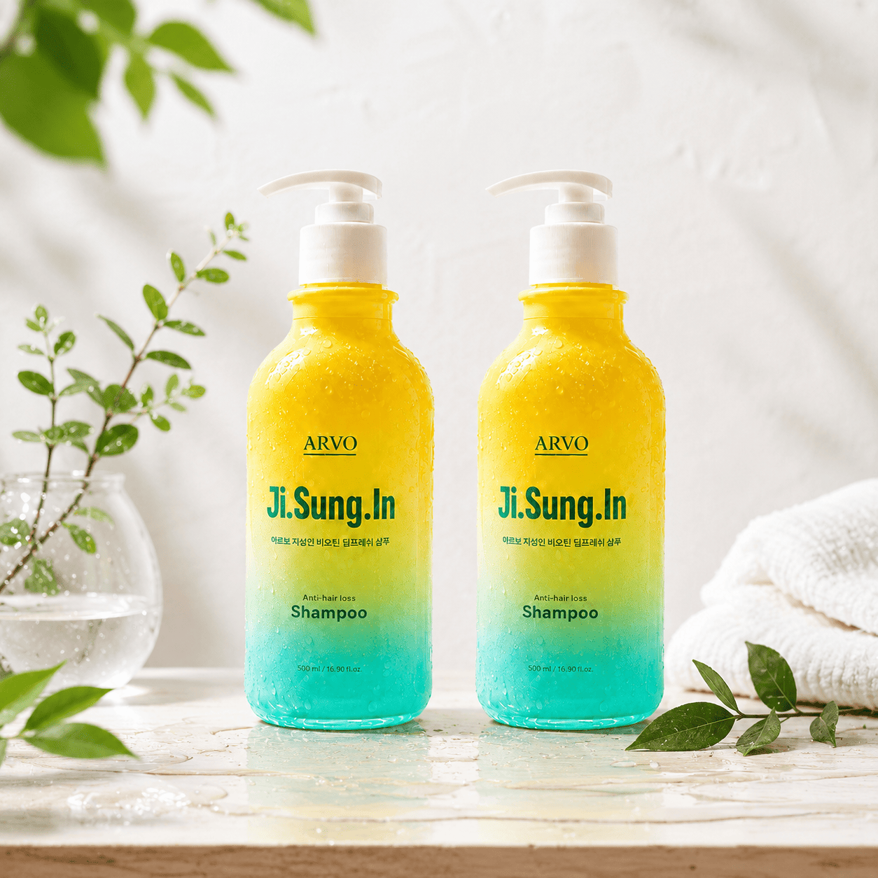 아르보 지성인 비오틴 탈모완화 지성두피 약산성 물샴푸 두피케어 레몬민트, 500ml, 2개 - 상품 이미지