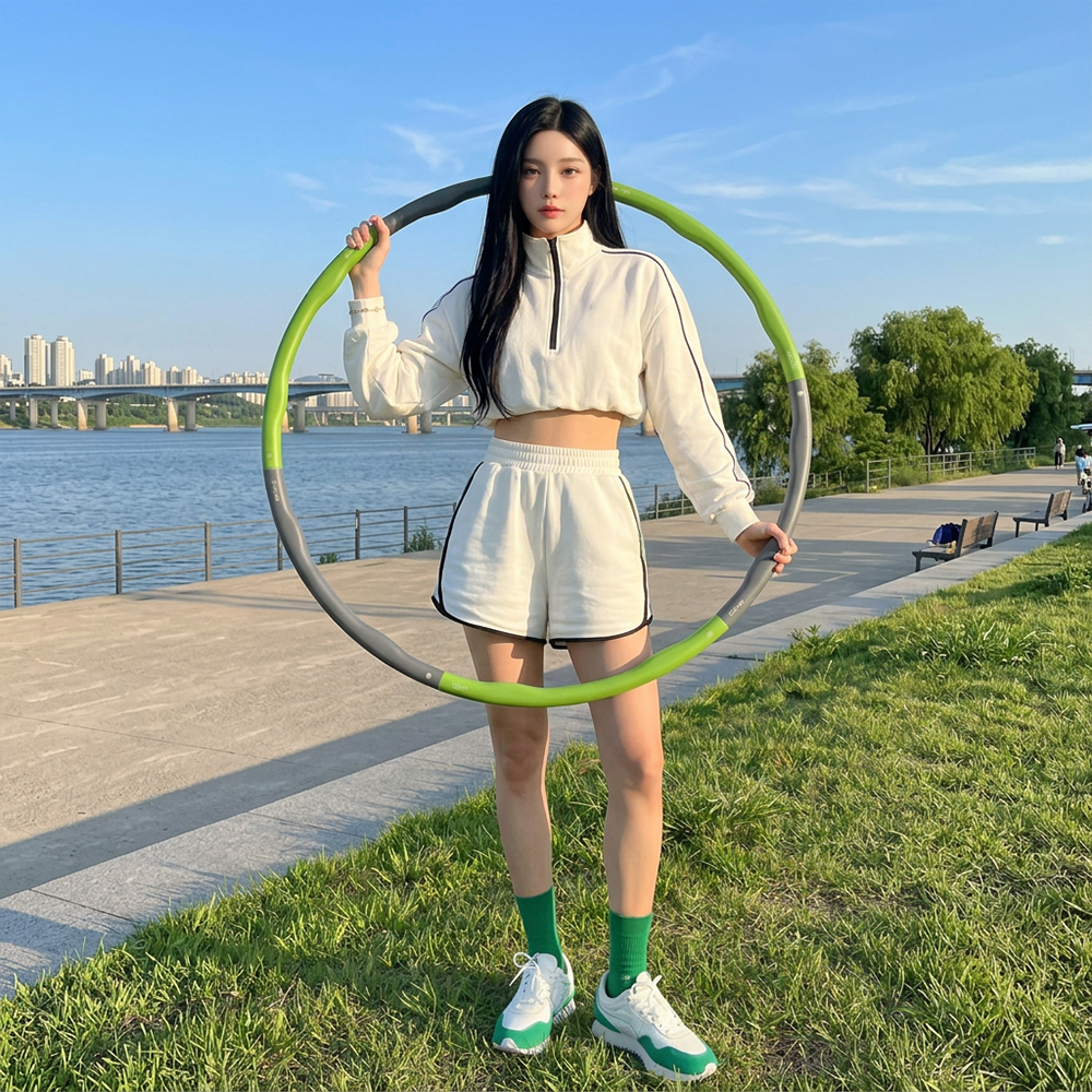 비핏 훌라후프 뱃살 다이어트 지압 가정용 실내 중급용1.5kg - 상세 이미지 3