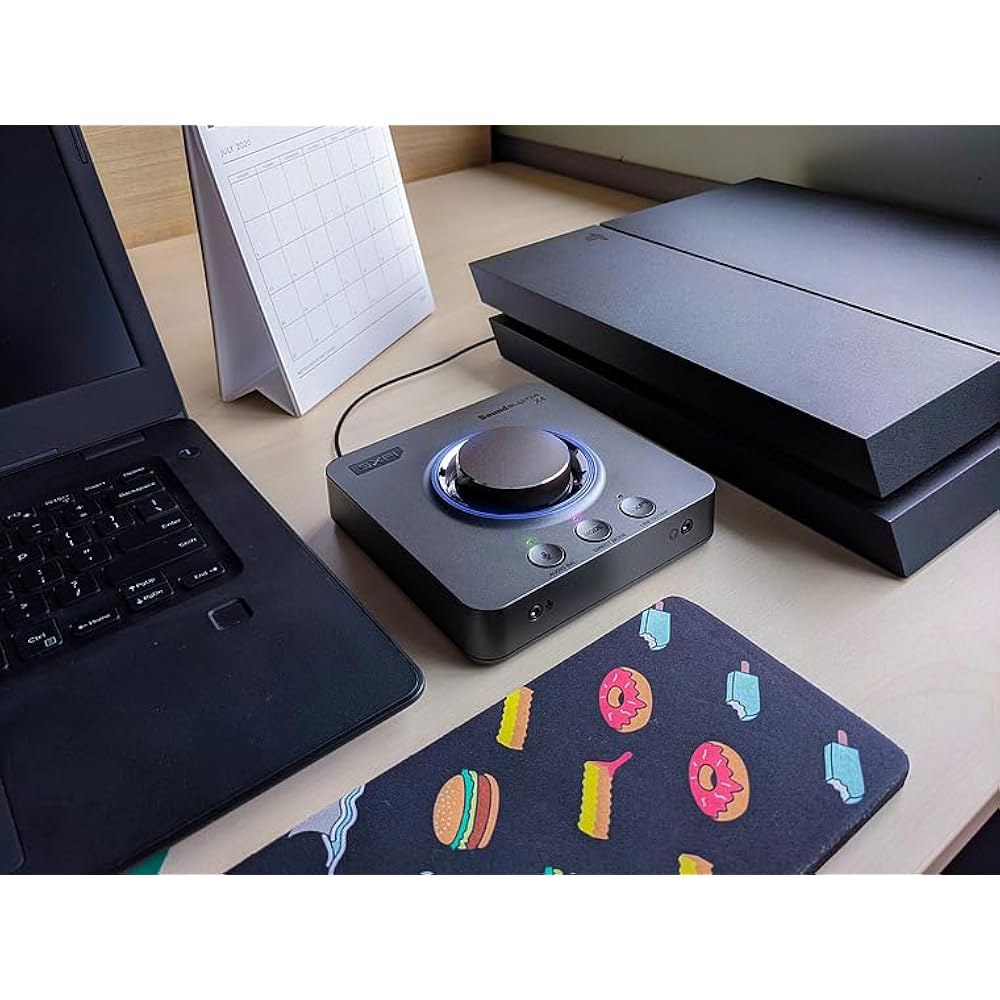 크리에이티브 사운드 블래스터 X4 고해상도 24비트 /192kHz DAC USB 외부 이 타르제타 데 소니도 앰프, 멀티캐널, 서라운드 디스크레토 7.1, 엔트라다 카소스 파라 - 상세 이미지 2