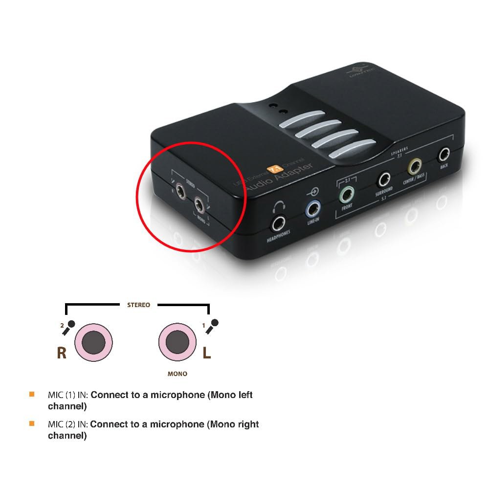 VANTEC USB 외장 7.1 채널 오디오 어댑터 - 상세 이미지 3
