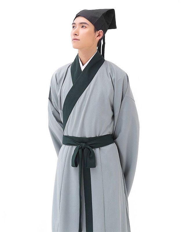 두루마기 한복 호의무사옷 남자 협객 망토 촬영 의상 그레이 모자 포함 150cm - 상세 이미지 2
