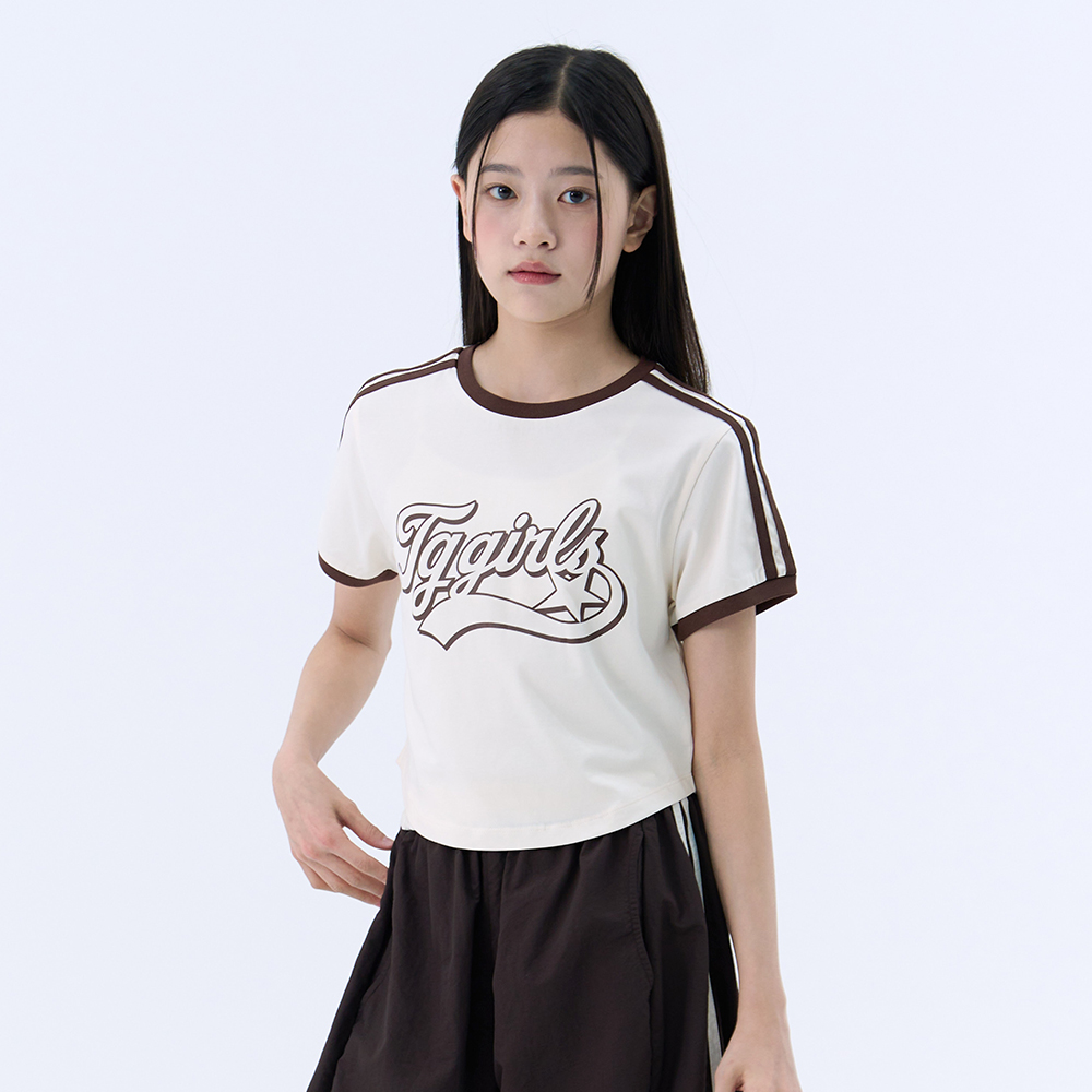 [N배송] 더데이걸 소매 트랙 링거 반팔티 TGRP26303 - 상세 이미지 5
