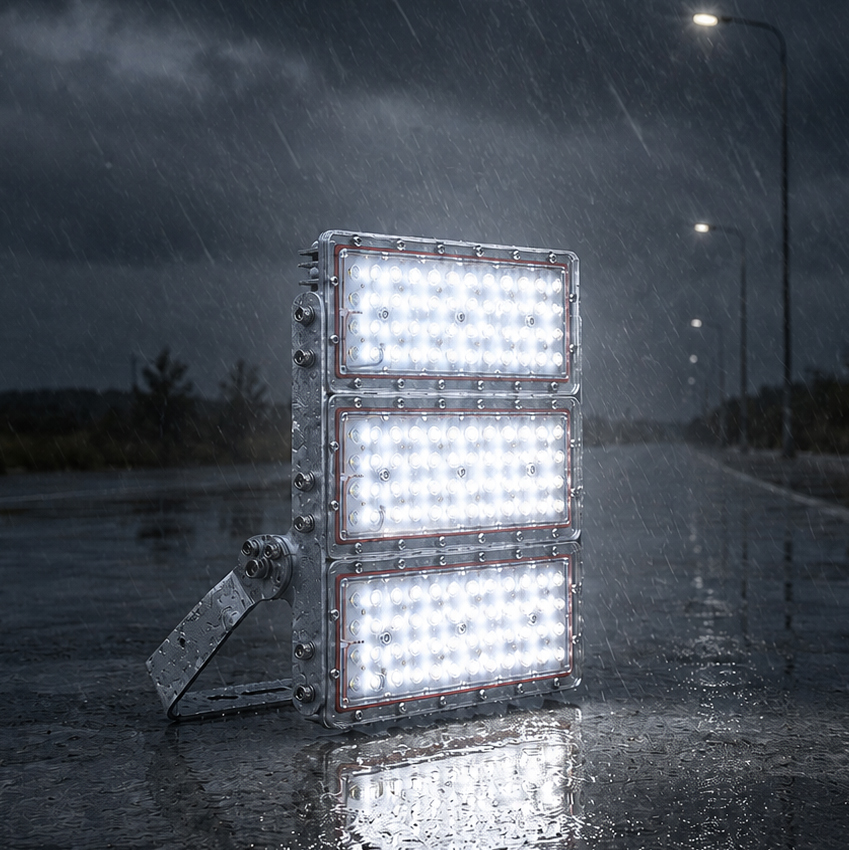 국산 LED 고출력 투광등 200W 스포츠 조명 투광기 아파트 주차장 전기 가로등 보안등 - 상세 이미지 3