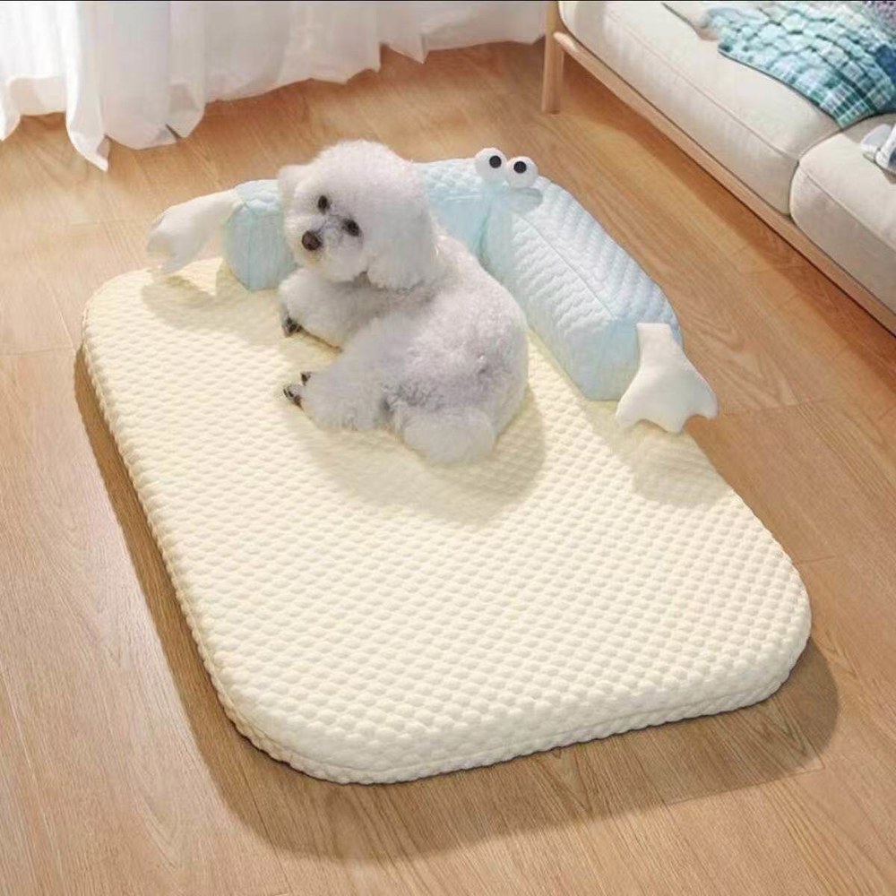 여름냉감 강아지 고양이 반려동물 미끄럼방지 반려견 해피앤퍼피 시트 눈꽃무늬 고양이더위 - 상세 이미지 2