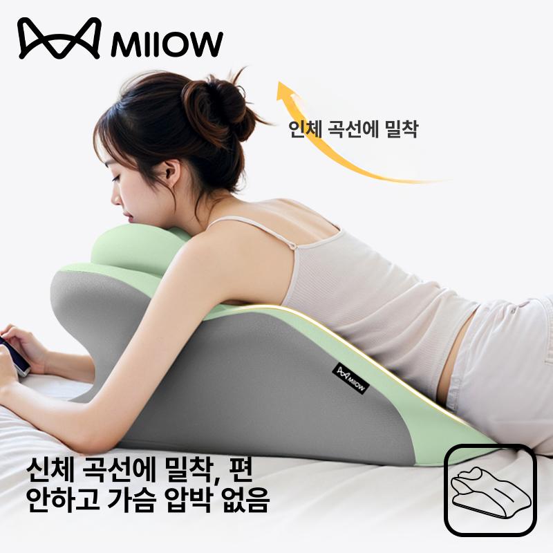 엎드려자는 베개 수면 낮잠 독서 얼굴 핸드폰 쿠션 더블그레이 - 상세 이미지 2