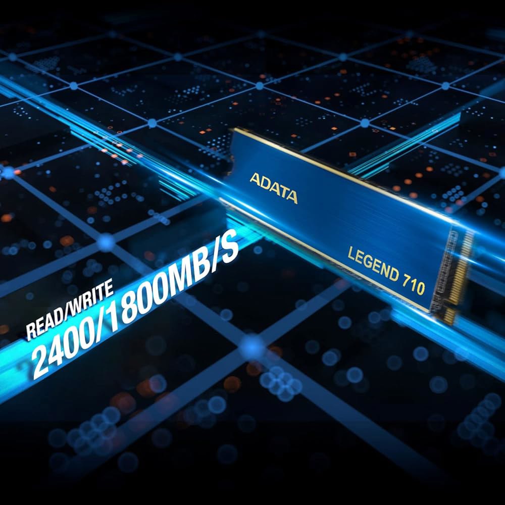 ADATA SSD 레전드 710 M.2 1TB PCIe Gen3 x 4 2280 솔리드 스테이트 드라이브, 크리에이터 게이밍을 위한 디자인, 읽기 속도 최대 2,400MB/s, - 상세 이미지 3