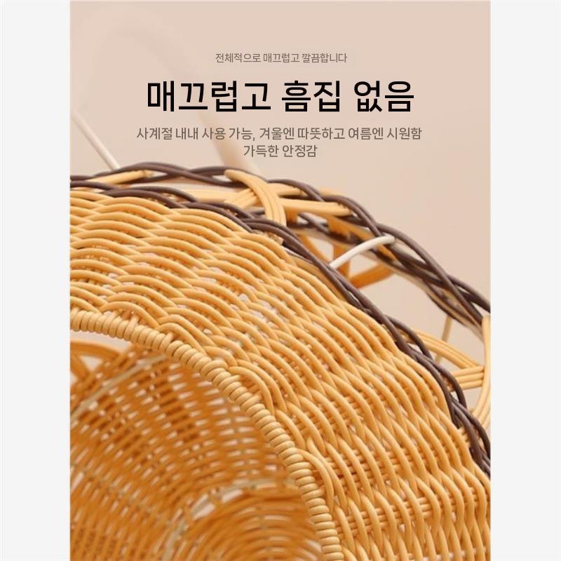 고양이 안고자는 선물 라탄 인형베개 롱쿠션 모찌 인형쿠션 애착인형 대형 사계절 동물 선물용 오니기리(M) - 4kg 이하 - 상세 이미지 4